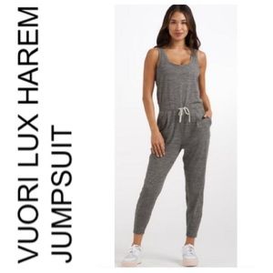VUORI Lux Harem Jumpsuit in Heather Gray